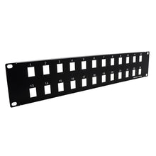 2U 19" 24port Blank Panel for Keystone Jack