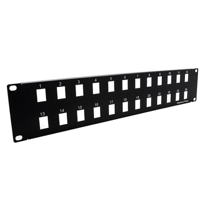 2U 19" 24port Blank Panel for Keystone Jack