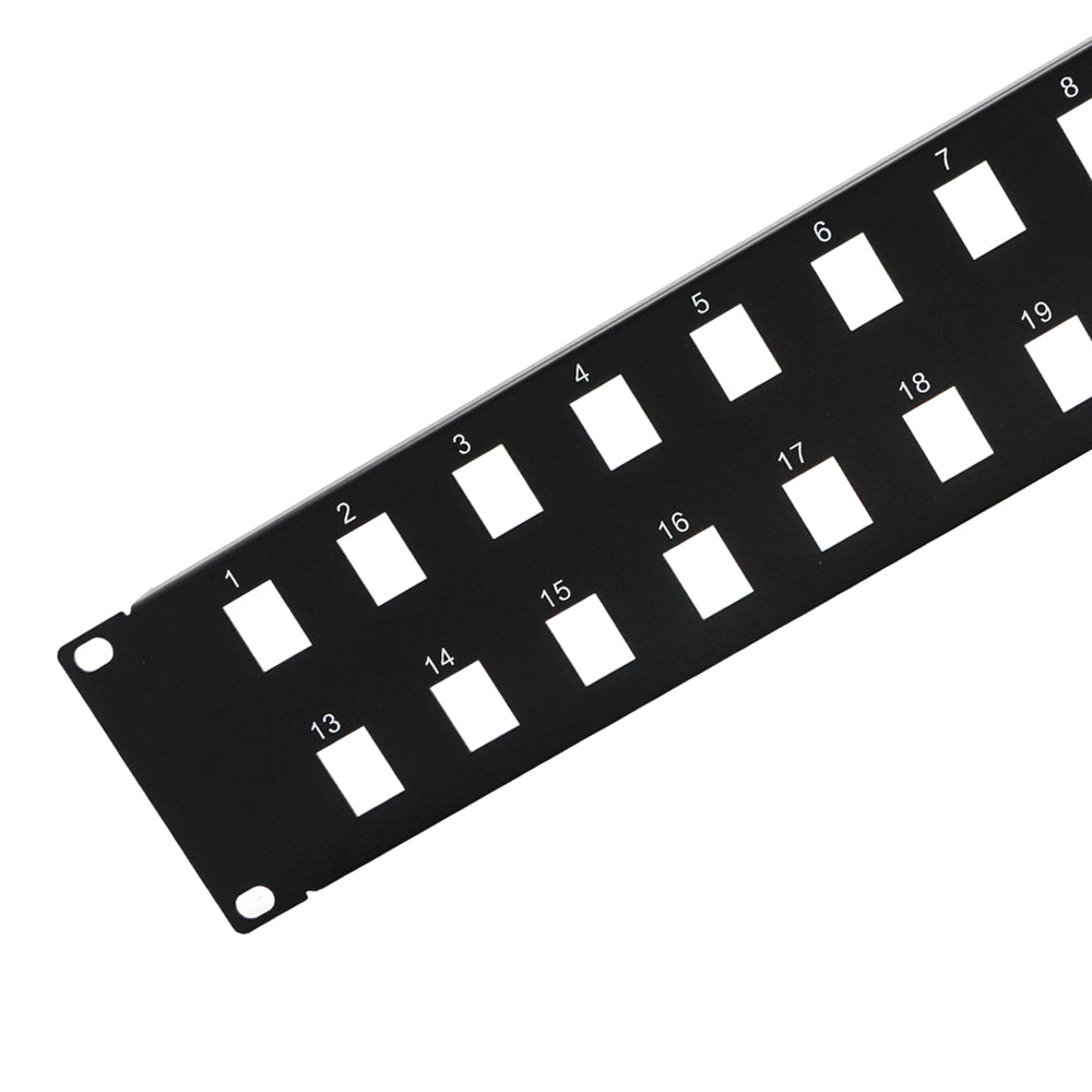 2U 19" 24port Blank Panel for Keystone Jack