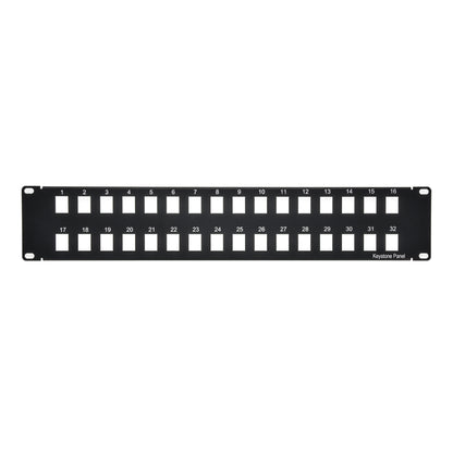 2U 19" 32port Blank Panel for Keystone Jack