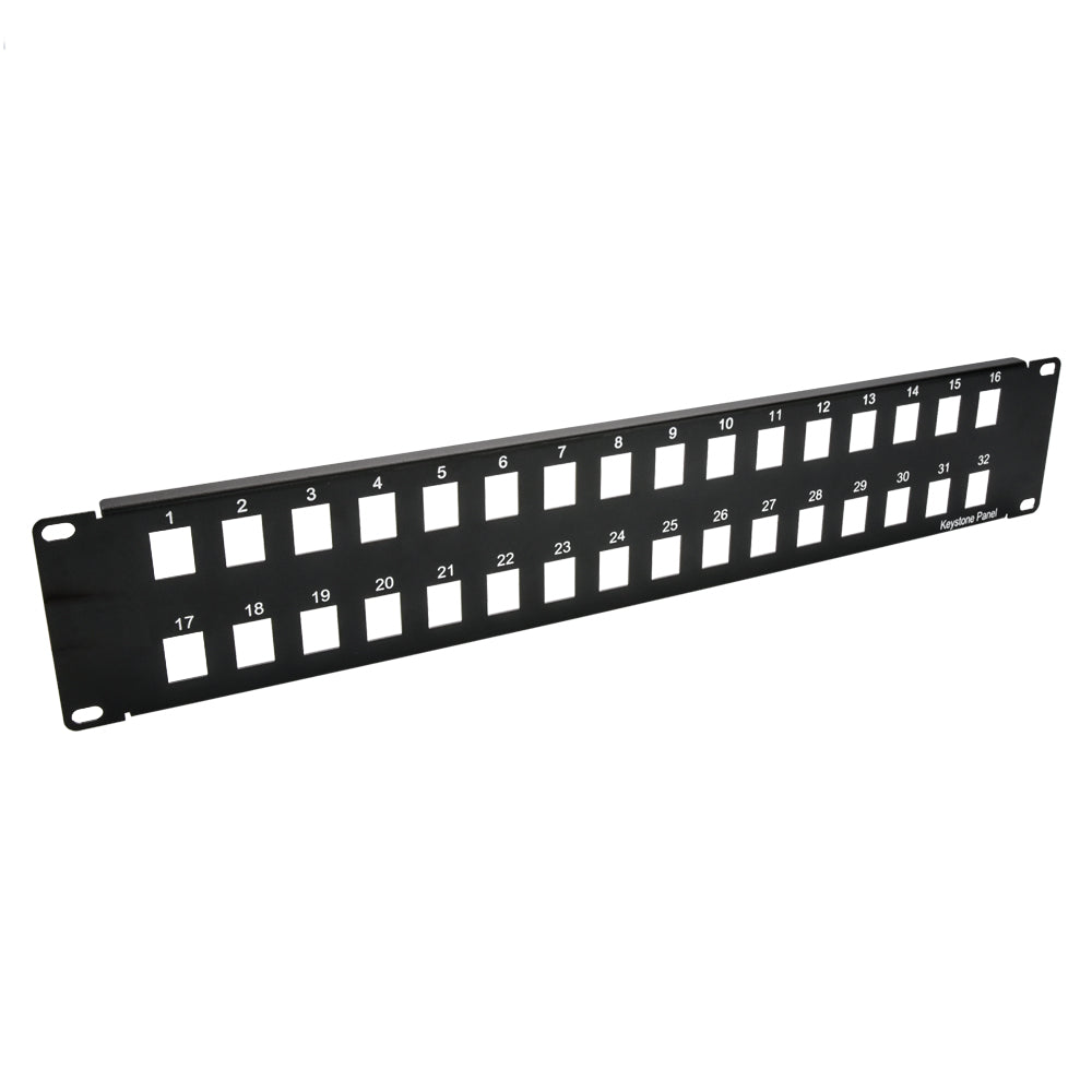 2U 19" 32port Blank Panel for Keystone Jack