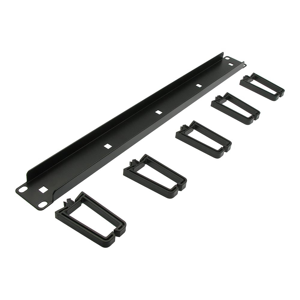 1U Cable Management 1.75"x19", Plastic Ring