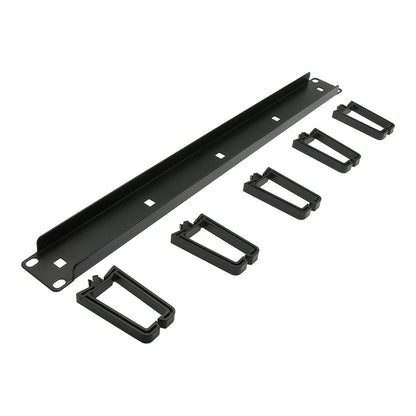 1U Cable Management 1.75"x19", Plastic Ring