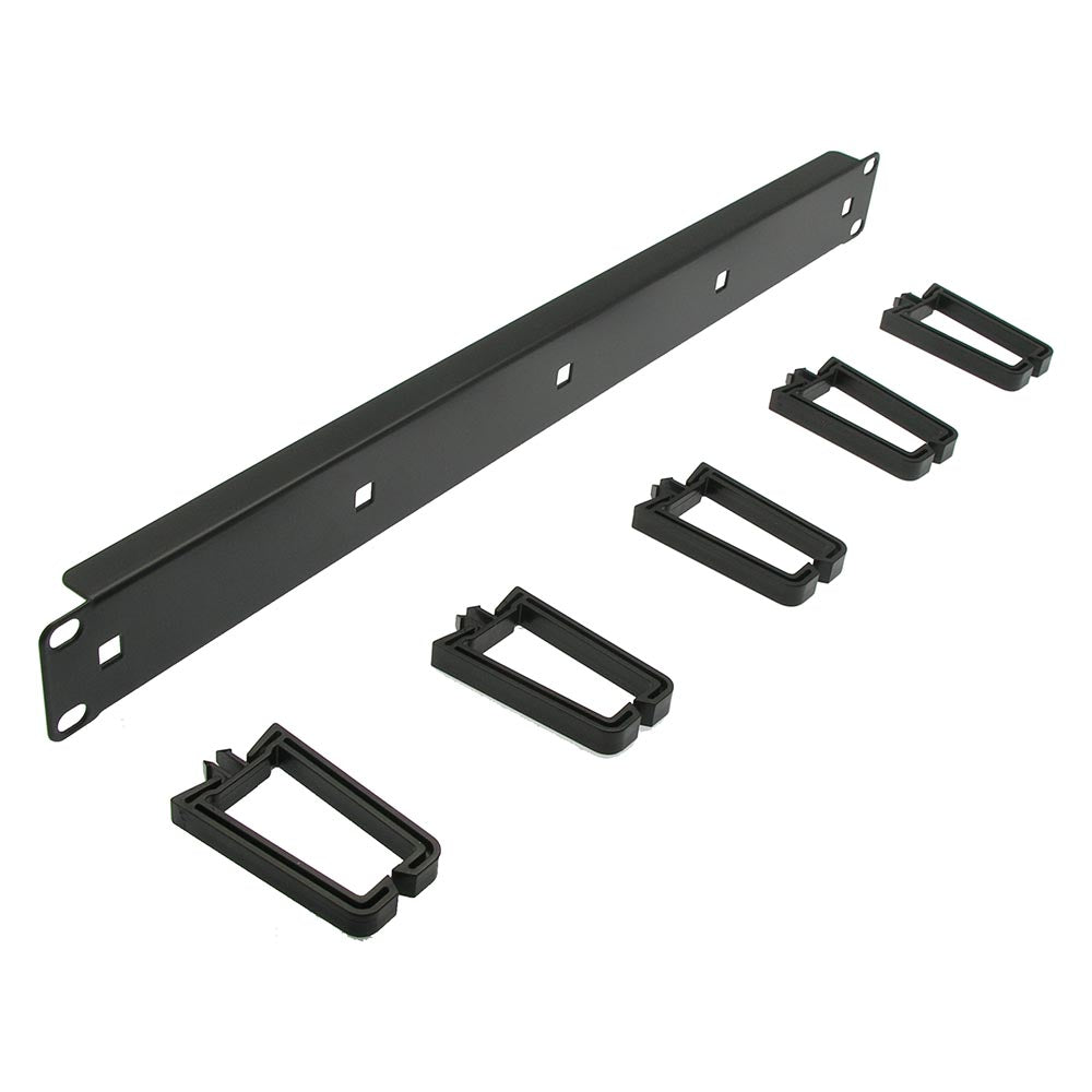 1U Cable Management 1.75"x19", Plastic Ring