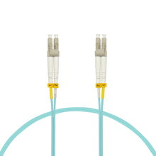 12m LC/UPC-LC/UPC OM3 Multimode Duplex OFNR 2.0mm Aqua Fiber Optic Patch Cable