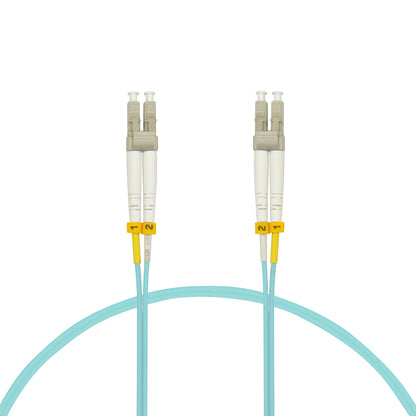 6m LC/UPC LC/UPC OM4 Multimode Duplex OFNR 2.0m Aqua Fiber Optic Patch Cable