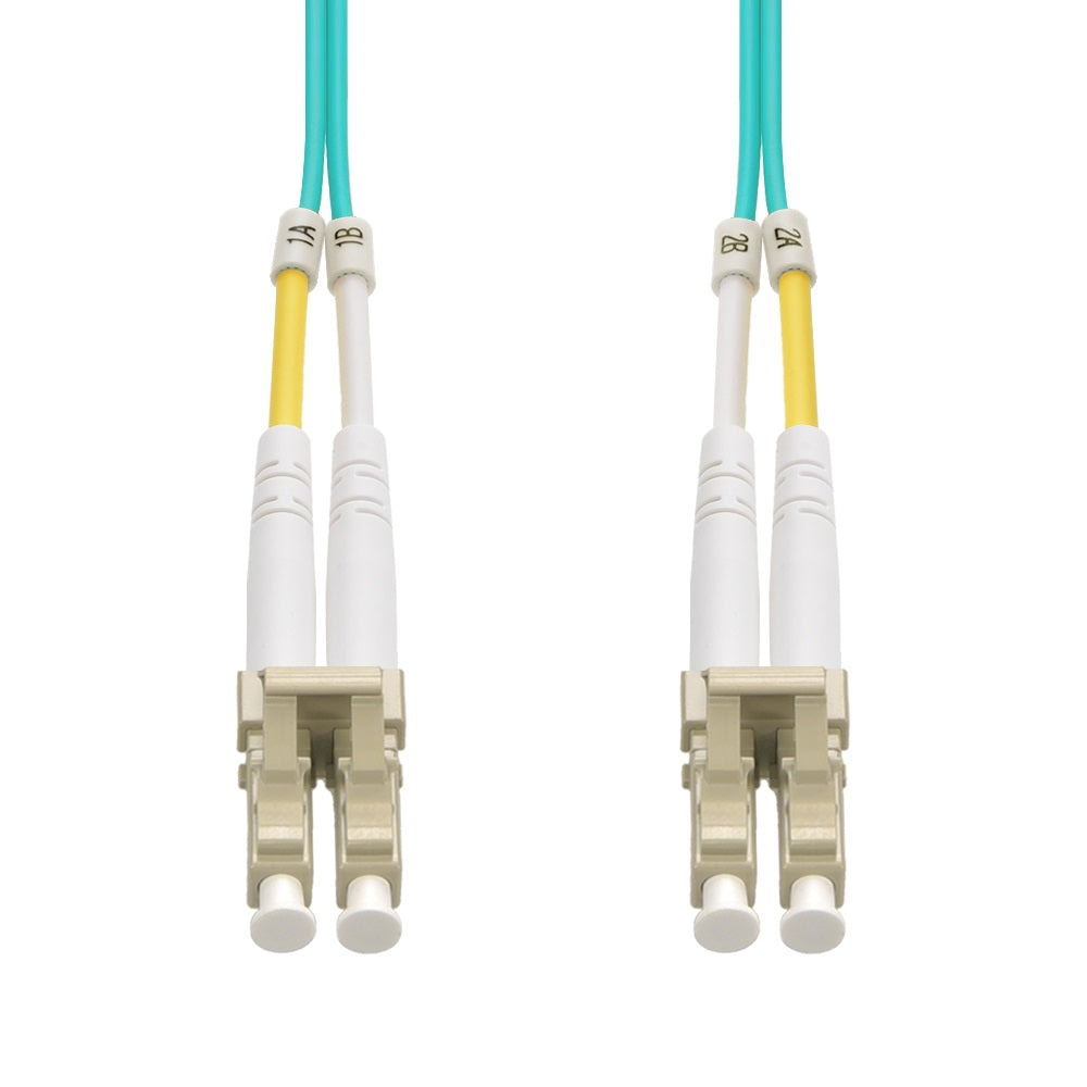1m LC/UPC-LC/UPC OM3 Multimode Duplex OFNR 2.0mm Aqua Fiber Optic Patch Cable