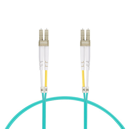 1m LC/UPC-LC/UPC OM3 Multimode Duplex OFNR 2.0mm Aqua Fiber Optic Patch Cable