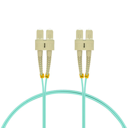 20m SC/UPC-SC/UPC OM3 Multimode Duplex OFNR 2.0mm Aqua Fiber Optic Patch Cable