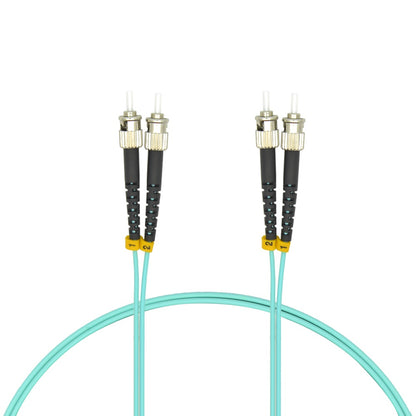 2m ST/UPC ST/UPC OM3 Multimode Duplex  OFNR 2.0mm Aqua Fiber Optic Patch Cable