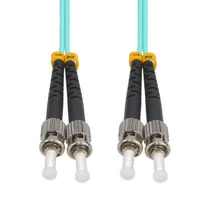 2m ST/UPC ST/UPC OM3 Multimode Duplex  OFNR 2.0mm Aqua Fiber Optic Patch Cable