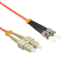 3m ST/UPC-SC/UPC OM1 Multimode Duplex Fiber Optic Patch Cable
