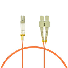 1m LC/UPC-SC/UPC OM2 Multimode Duplex OFNR Fiber Optic Patch Cable