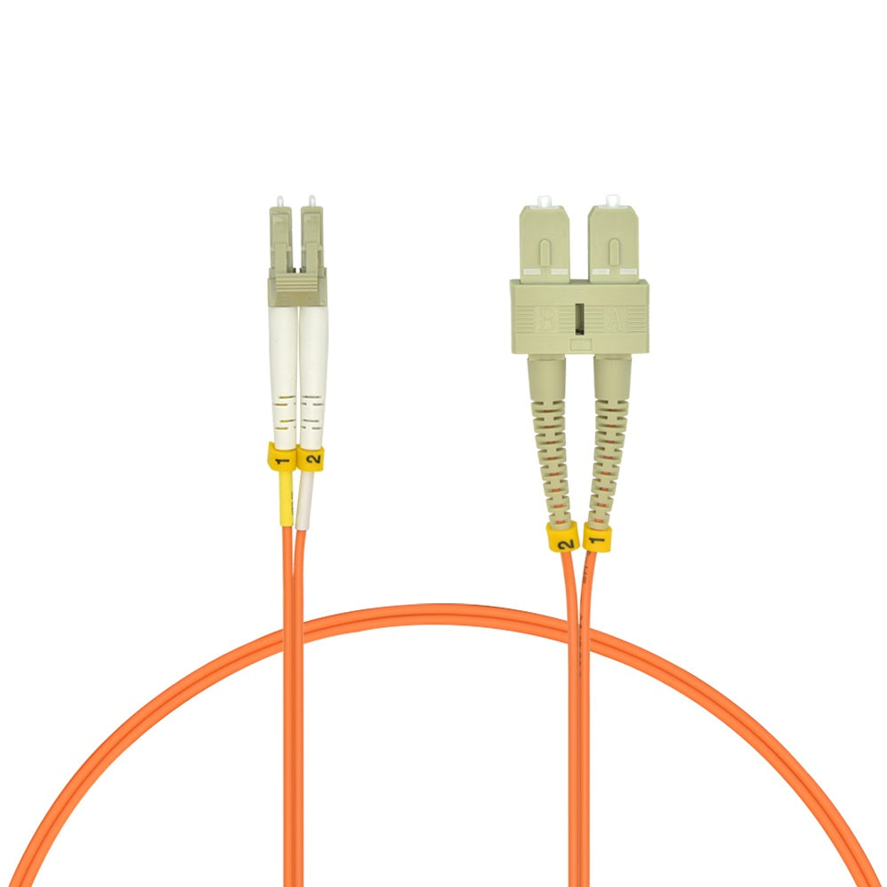 3m LC/UPC SC/UPC OM1 Multimode Duplex OFNR 2.0mm Fiber Optic Patch Cable