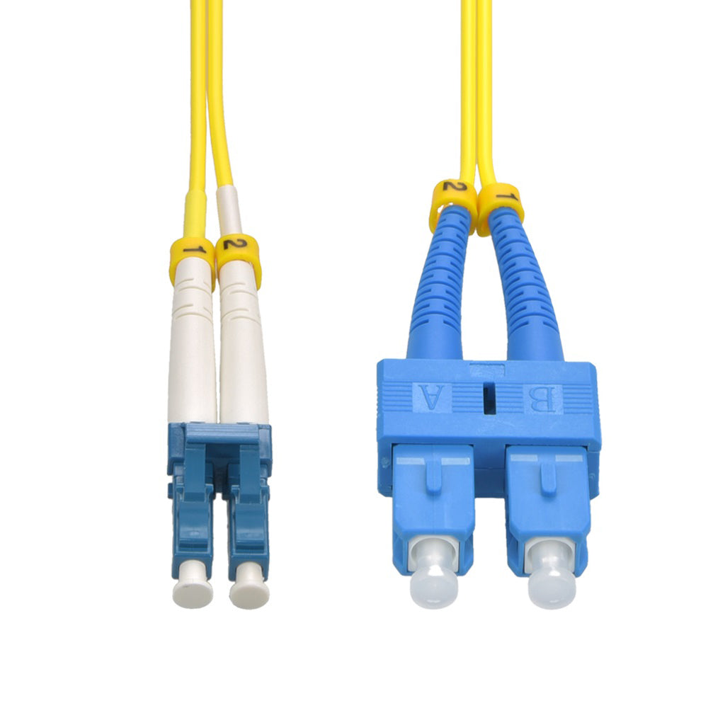 3m LC/UPC-SC/UPC Singlemode Duplex OFNR 2.0mm Fiber Optic Patch Cable