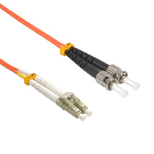 15m LC/UPC ST/UPC OM2 Multimode Duplex OFNR Fiber Optic Patch Cable
