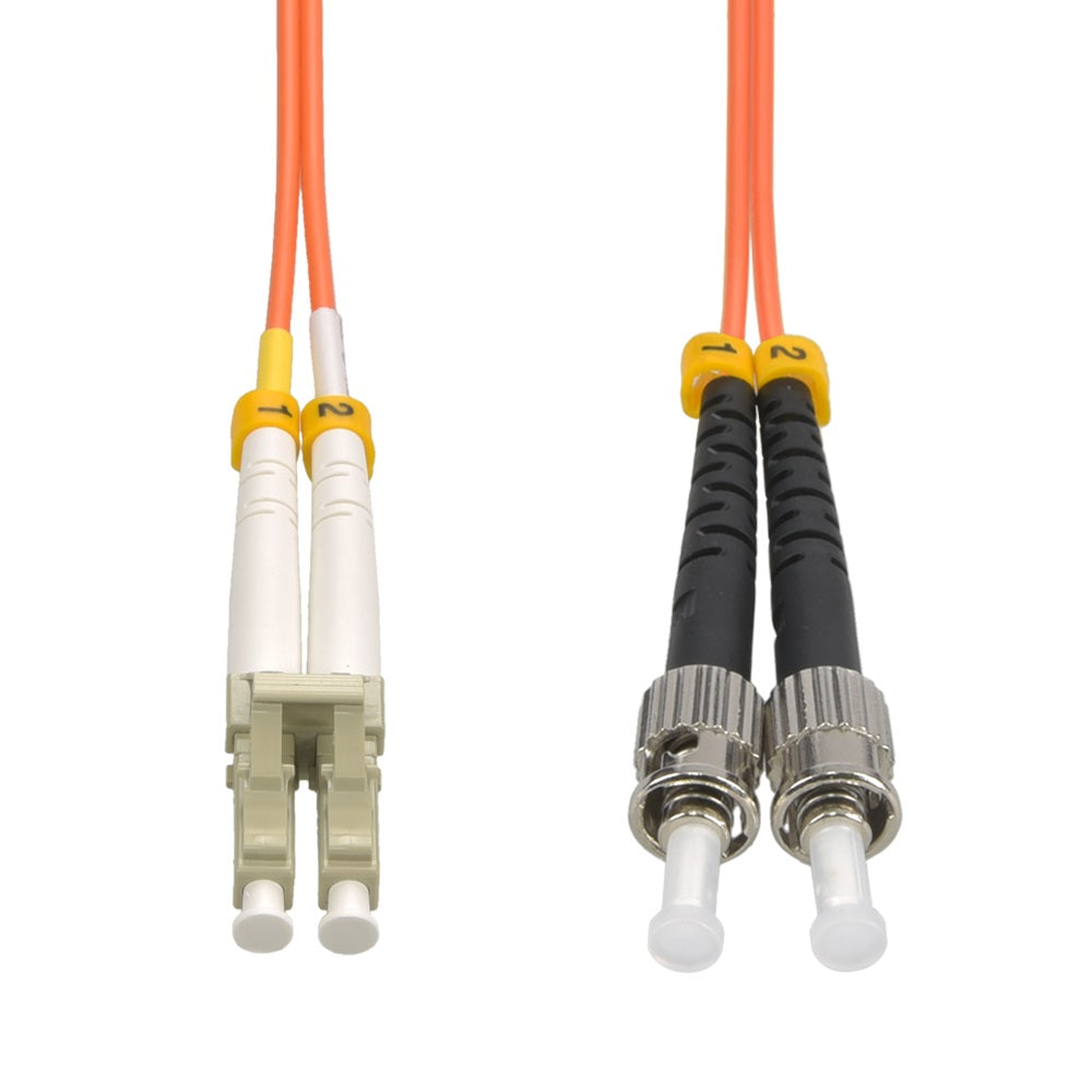 2m LC/UPC ST/UPC OM2 Multimode Duplex OFNR Fiber Optic Patch Cable