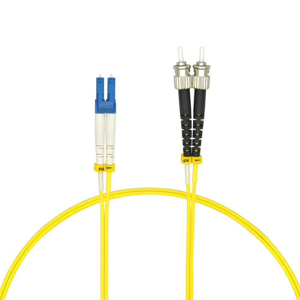 1m LC/UPC-ST/UPC Singlemode Duplex OFNR 2.0mm Fiber Optic Patch Cable