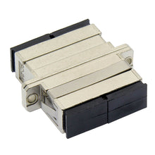 SC/UPC Multimode Duplex Fiber Optic Coupler with Flange, Metal
