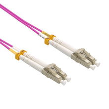 1.5m LC/UPC-LC/UPC OM4 Multimode Duplex Erika OFNR 2.0mm  Violet Fiber Optic Patch Cable
