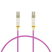 1.5m LC/UPC-LC/UPC OM4 Multimode Duplex Erika OFNR 2.0mm  Violet Fiber Optic Patch Cable