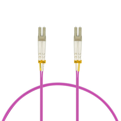 2m LC/UPC-LC/UPC OM4 Multimode Duplex Erika Violet Fiber Optic Patch Cable