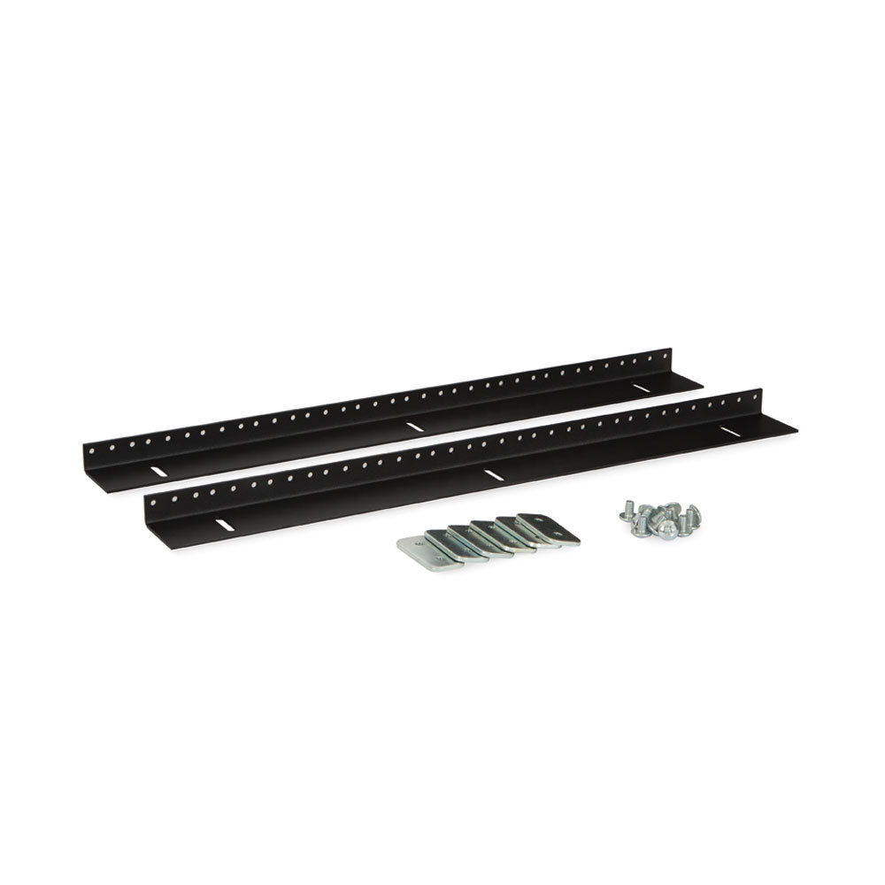 12U Wall Mount Vertical Rail Kit, 10-32 Tapped