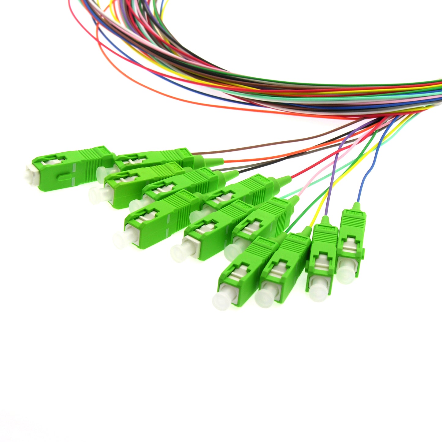 12-Pck 2m SC/APC Multicolor Pigtail