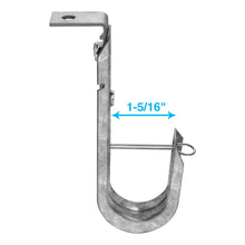1-5/16" Ceiling Mount J Hook with Retaining Clip, 50-Pack