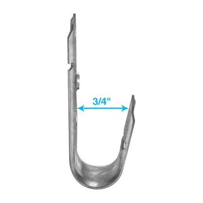 3/4" Wallmount J Hook, 50-Pack