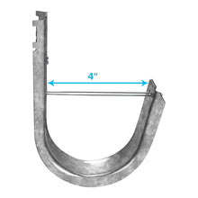 4" Wallmount J Hook with Retaining Clip, 25-Pack