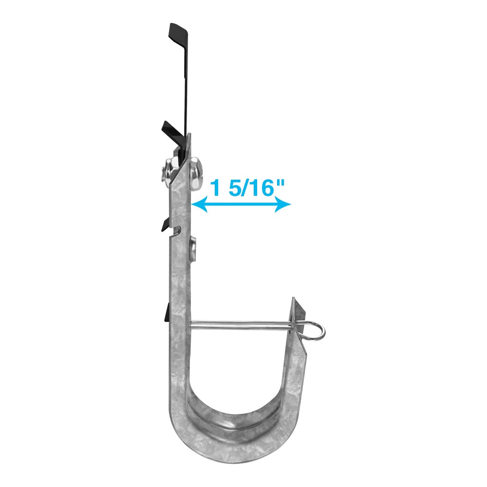 1-5/16" Bat Wing J Hook with Retaining Clip, 50-Pack