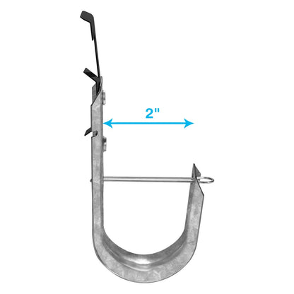 2" Bat Wing J Hook with Retaining Clip, 50-Pack