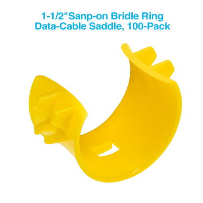1-1/2" Sanp-on Bridle Ring Data-Cable Saddle, 100-Pack
