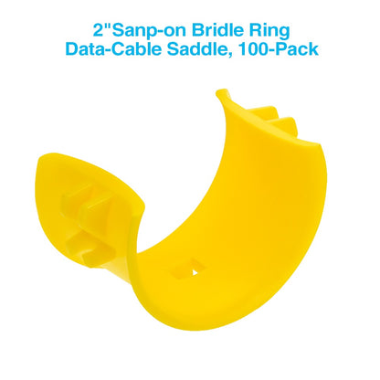 2" Sanp-on Bridle Ring Data-Cable Saddle, 100-Pack