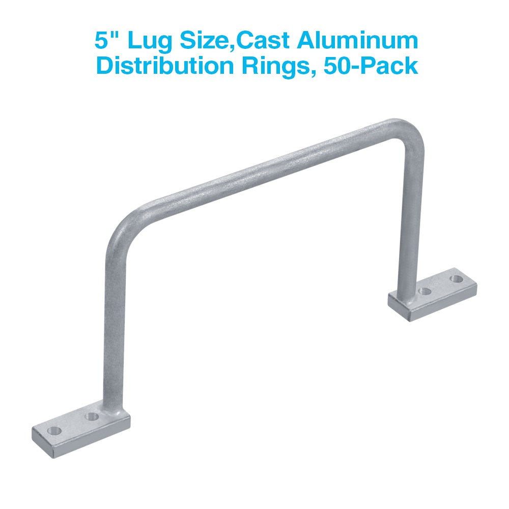 5" Lug Size,Cast Aluminum Distribution Rings, 50-Pack