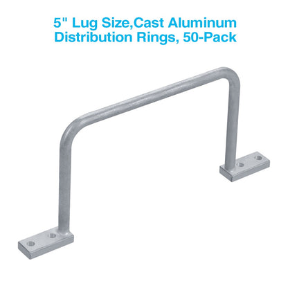 5" Lug Size,Cast Aluminum Distribution Rings, 50-Pack