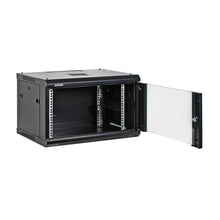 6U 19" Wall-Mount Cabinet Glass Door 15.5" Depth Flat Box