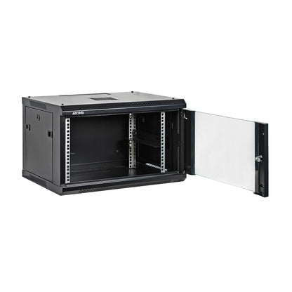 6U 19" Wall-Mount Cabinet Glass Door 15.5" Depth Flat Box