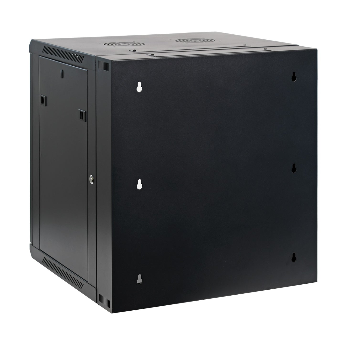 12U 19" Wall-Mount Cabinet Rear Hinged Swing-Out, Glass Door 21.7" Depth Pre-Assembled