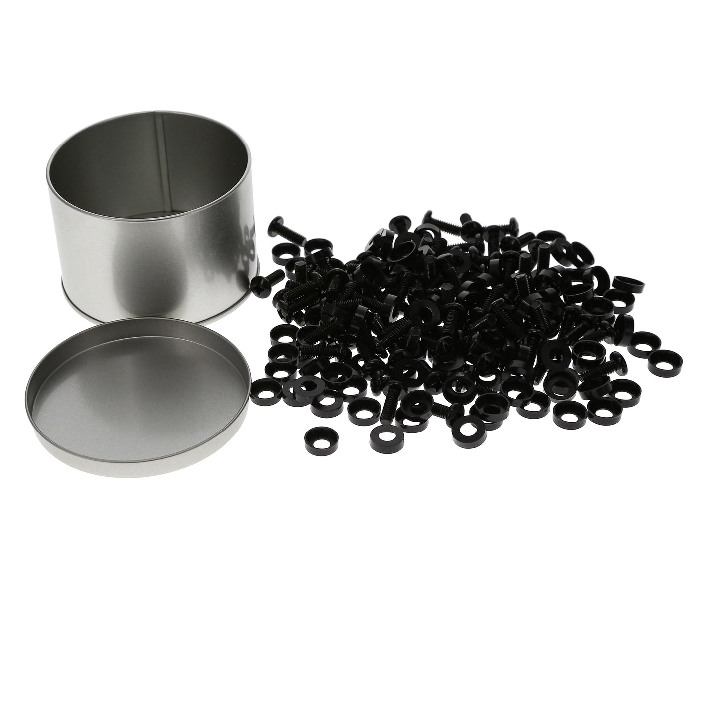 12-24 Rack Screws and Washers, Black 100-Pack