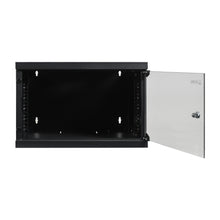 6U Wall-Mount Rack Cabinet, 24" Depth, Glass Door Pre-Assembled