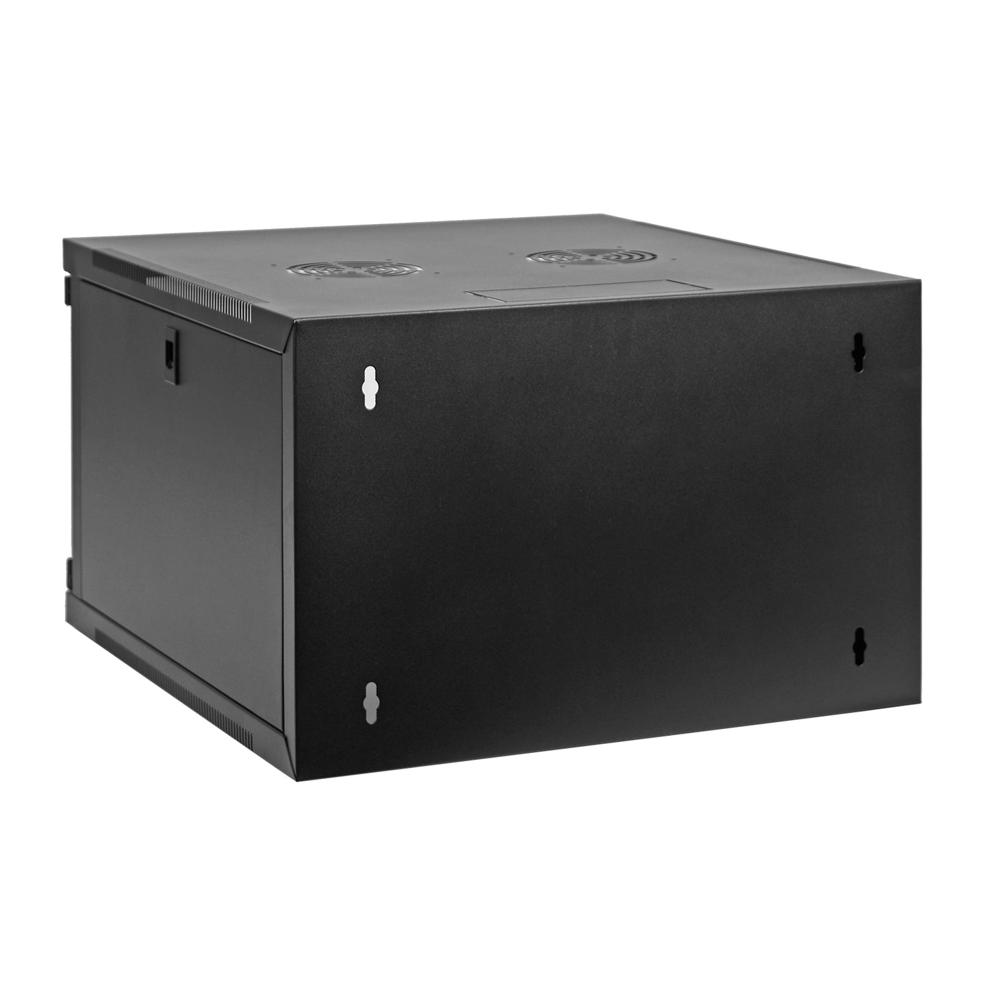 6U Wall-Mount Rack Cabinet, 24" Depth, Glass Door Pre-Assembled