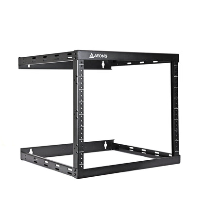 8U 2-Post Wall Mount Open Frame, 18'" Depth Flat  Box
