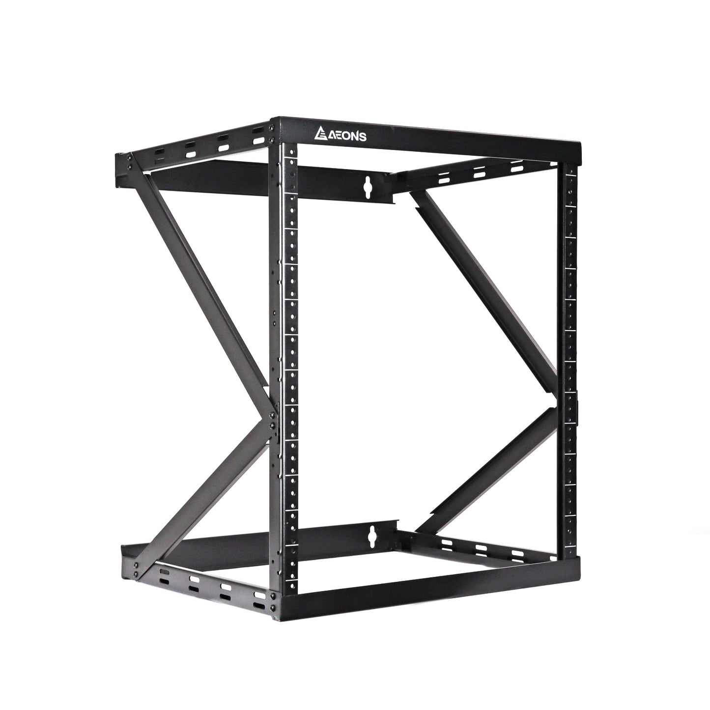 12U 2-Post Wall Mount Open Frame, 18"  Depth Flat Box