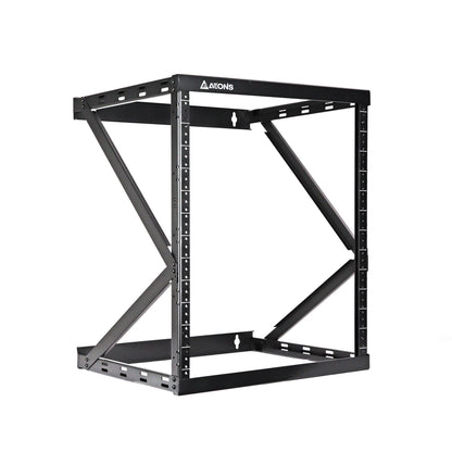 12U 2-Post Wall Mount Open Frame, 18"  Depth Flat Box