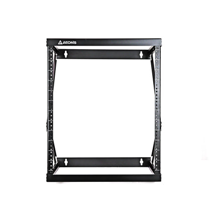 12U 2-Post Wall Mount Open Frame, 18"  Depth Flat Box