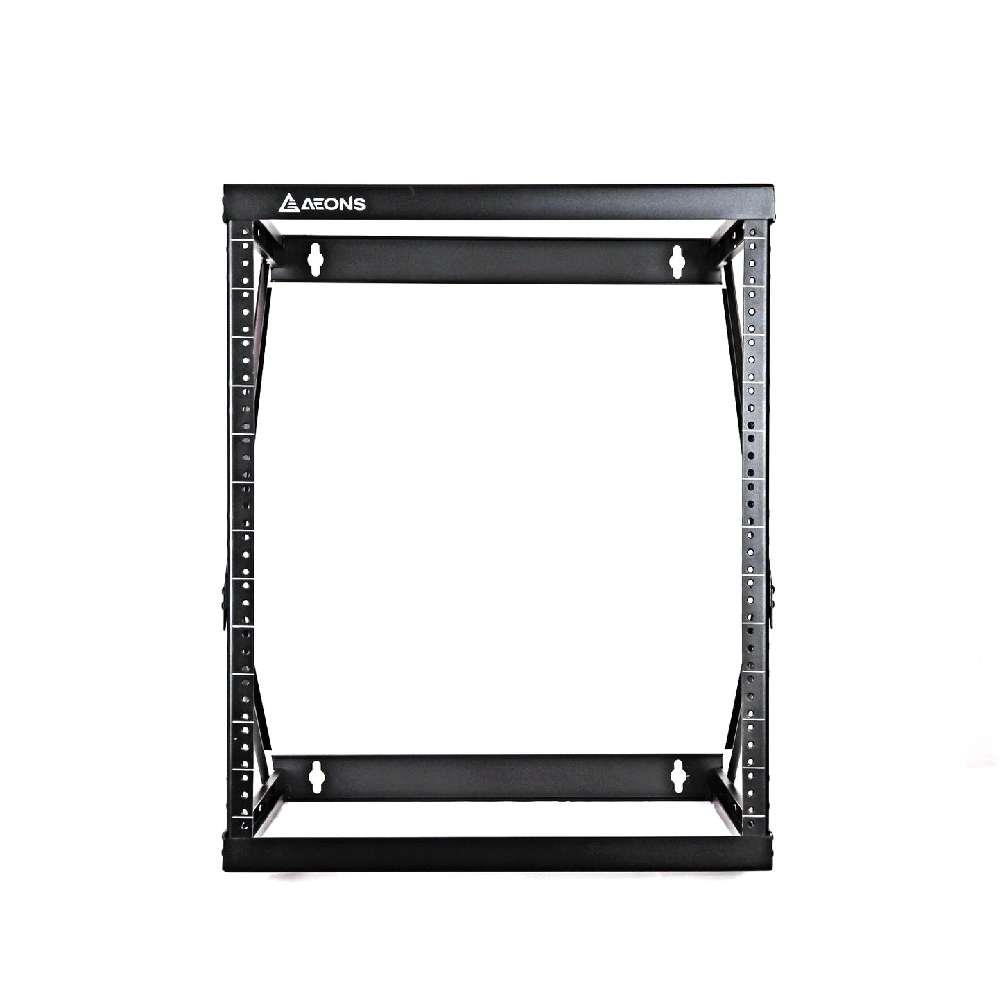 12U 2-Post Wall Mount Open Frame, 18"  Depth Flat Box