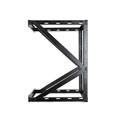 12U 2-Post Wall Mount Open Frame, 18"  Depth Flat Box