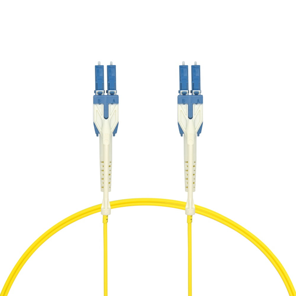 5m Uniboot LC/UPC LC/UPC Singlemode Duplex OFNR Fiber Optic Patch Cable with Pull Push Tab